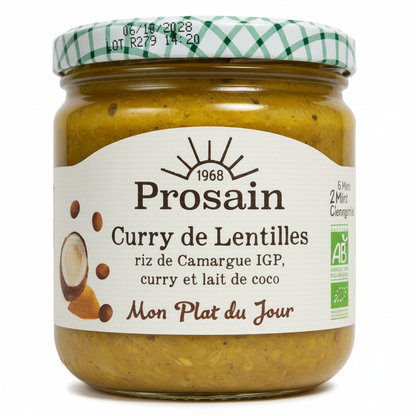 Prosain -- Curry de lentilles à l'indienne bio - vegan - 345 g