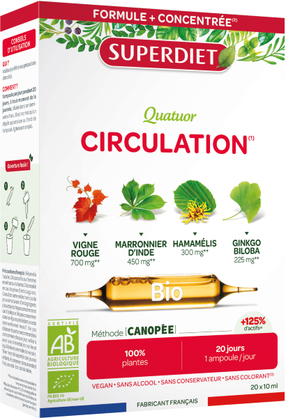 Quatuor circulation (marronnier d'inde, hamamélis, vigne rouge, ginkgo) - 1